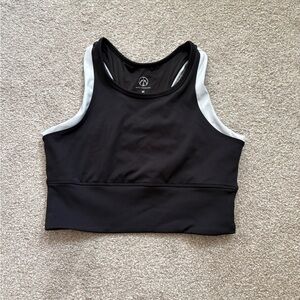 Black and White Athletic Tank Top